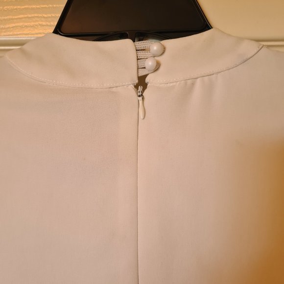 Imported Turkish Party21 Silk Ruffle Knee Length Dress w/Multi Shimmer Sequin 6 - Picture 7 of 17